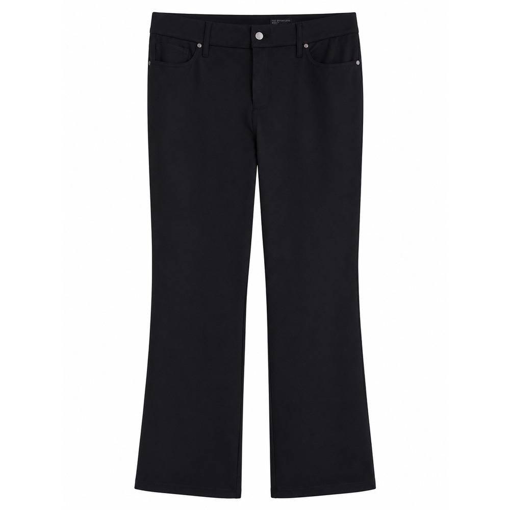 NWT Vera Wang Effortless Ponte Pants Medium Black Bootcut Stretch MSRP $37
